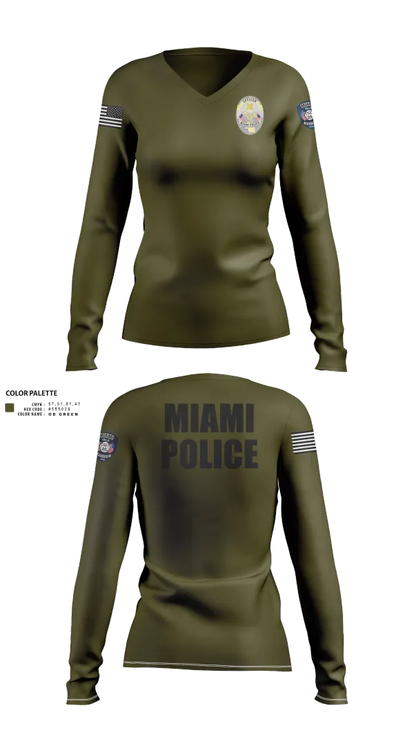 Womens Long Sleeve Vneck Shirt, MPD Patrol, , Teamtime, Team time, sublimation, custom sports apparel, team uniforms, spirit wear, spiritwear, sports uniforms, custom shirts, team store, custom team store, fundraiser sports, apparel fundraiser