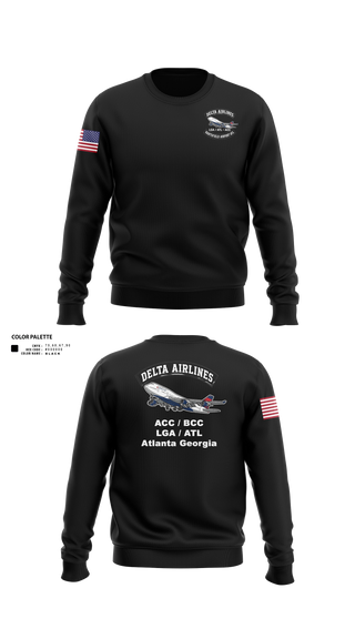 Crew Neck Sweatshirt, Delta Airlines, , Teamtime, Team time, sublimation, custom sports apparel, team uniforms, spirit wear, spiritwear, sports uniforms, custom shirts, team store, custom team store, fundraiser sports, apparel fundraiser