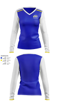 Bland High School Softball 1200236 Women's Long Sleeve V-neck Shirt - 1