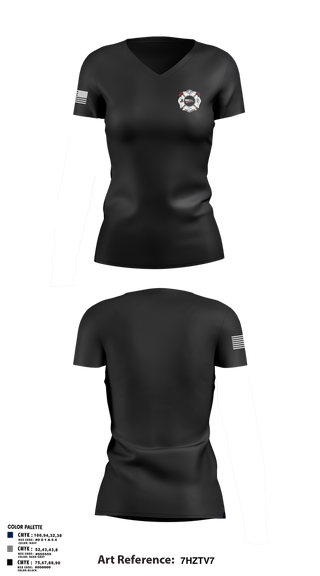 Womens Short Sleeve Vneck Shirt, team name, Fire Department, Teamtime, Team time, sublimation, custom sports apparel, team uniforms, spirit wear, spiritwear, sports uniforms, custom shirts, team store, custom team store, fundraiser sports, apparel fundraiser