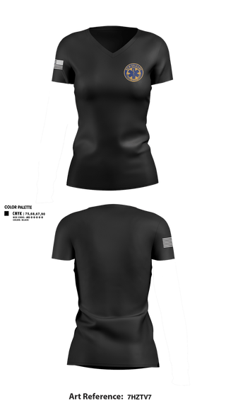 Womens Short Sleeve Vneck Shirt, New Orleans EMS, EMS/EMT, Teamtime, Team time, sublimation, custom sports apparel, team uniforms, spirit wear, spiritwear, sports uniforms, custom shirts, team store, custom team store, fundraiser sports, apparel fundraiser