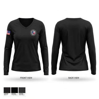 Womens Long Sleeve Vneck Shirt, El Paso Police Crime Scene Unit, Police, Teamtime, Team time, sublimation, custom sports apparel, team uniforms, spirit wear, spiritwear, sports uniforms, custom shirts, team store, custom team store, fundraiser sports, apparel fundraiser