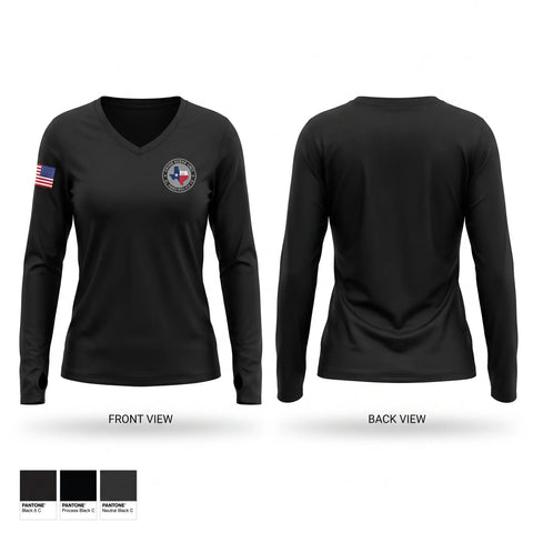 Womens Long Sleeve Vneck Shirt, El Paso Police Crime Scene Unit, Police, Teamtime, Team time, sublimation, custom sports apparel, team uniforms, spirit wear, spiritwear, sports uniforms, custom shirts, team store, custom team store, fundraiser sports, apparel fundraiser