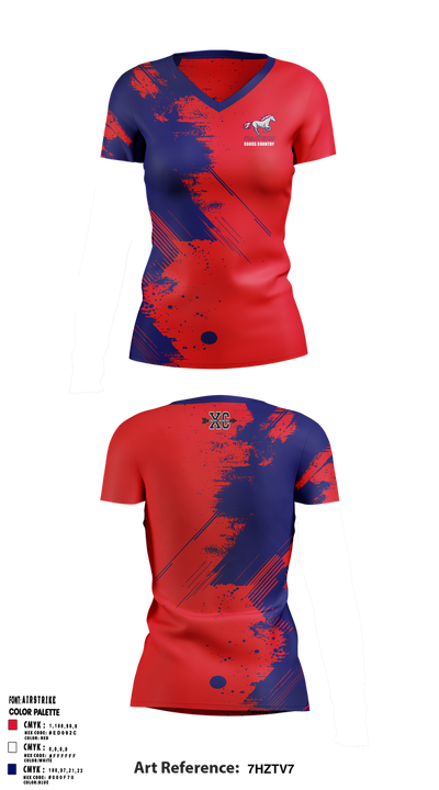 Plaza Park 7264543 Women's Short Sleeve V-neck Shirt - 1