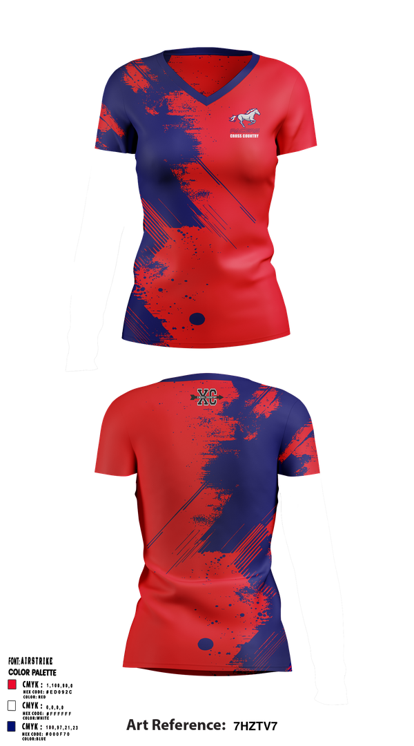 Womens Short Sleeve Vneck Shirt, Plaza Park, Cross Country, Teamtime, Team time, sublimation, custom sports apparel, team uniforms, spirit wear, spiritwear, sports uniforms, custom shirts, team store, custom team store, fundraiser sports, apparel fundraiser
