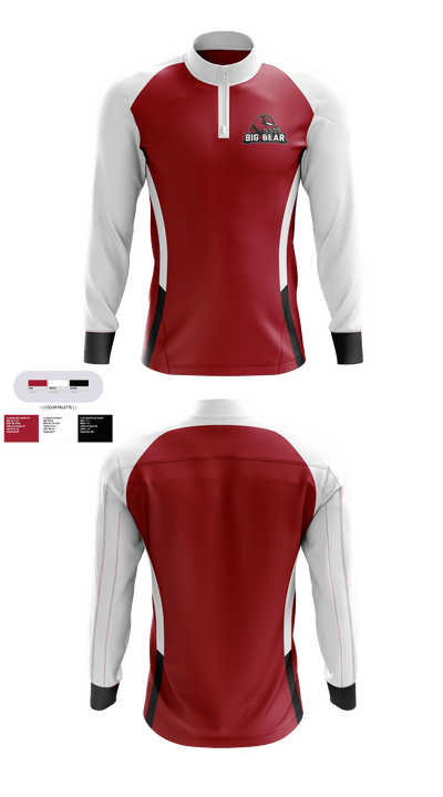 Big Bear High School Volleyball 51513520 Quarter Zip Jacket - 1