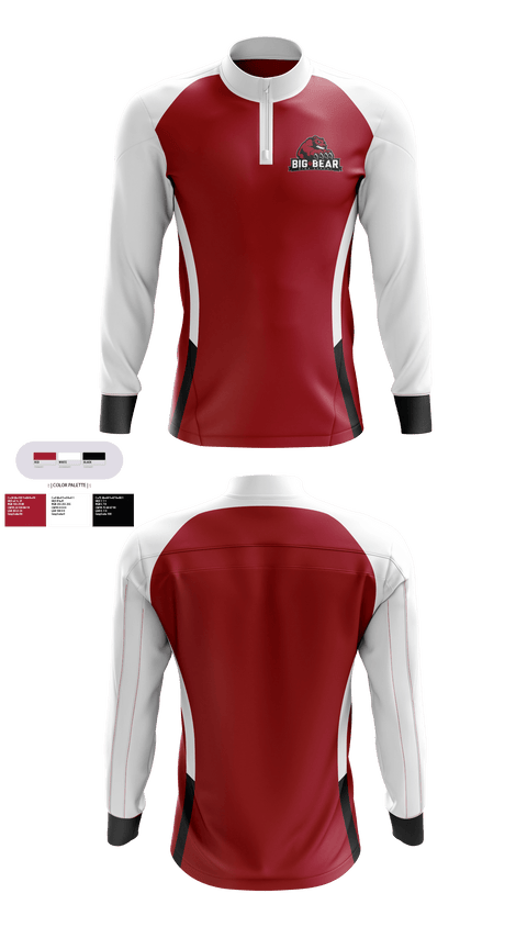 Quarter Zip Jacket, Big Bear High School Volleyball, Women's Volleyball, Teamtime, Team time, sublimation, custom sports apparel, team uniforms, spirit wear, spiritwear, sports uniforms, custom shirts, team store, custom team store, fundraiser sports, apparel fundraiser