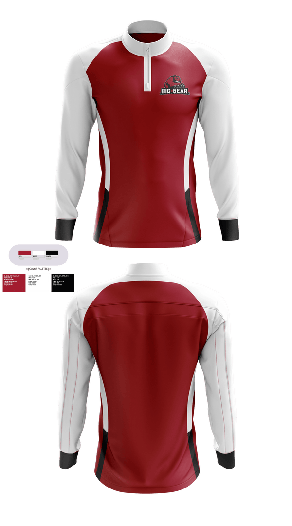 Quarter Zip Jacket, Big Bear High School Volleyball, Women's Volleyball, Teamtime, Team time, sublimation, custom sports apparel, team uniforms, spirit wear, spiritwear, sports uniforms, custom shirts, team store, custom team store, fundraiser sports, apparel fundraiser