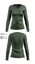 GMR Georgia Honor Guard 55401416 Women's Long Sleeve V-neck Shirt - 7