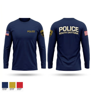 Long Sleeve Performance Shirt, City of South Daytona Public Safety, Police, Teamtime, Team time, sublimation, custom sports apparel, team uniforms, spirit wear, spiritwear, sports uniforms, custom shirts, team store, custom team store, fundraiser sports, apparel fundraiser