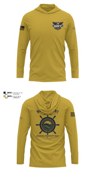 Long Sleeve Performance Shirt with hood, NTAG HEARTLAND 2026, Navy, Teamtime, Team time, sublimation, custom sports apparel, team uniforms, spirit wear, spiritwear, sports uniforms, custom shirts, team store, custom team store, fundraiser sports, apparel fundraiser