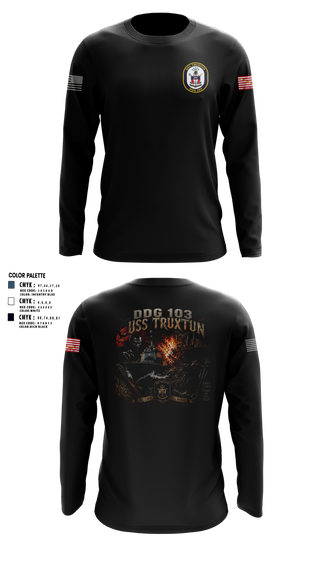 Long Sleeve Performance Shirt, USS Truxtun DDG 103, Navy, Teamtime, Team time, sublimation, custom sports apparel, team uniforms, spirit wear, spiritwear, sports uniforms, custom shirts, team store, custom team store, fundraiser sports, apparel fundraiser