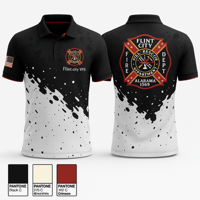 Flint city VFD 6107516 Short Sleeve Performance Polo - 1