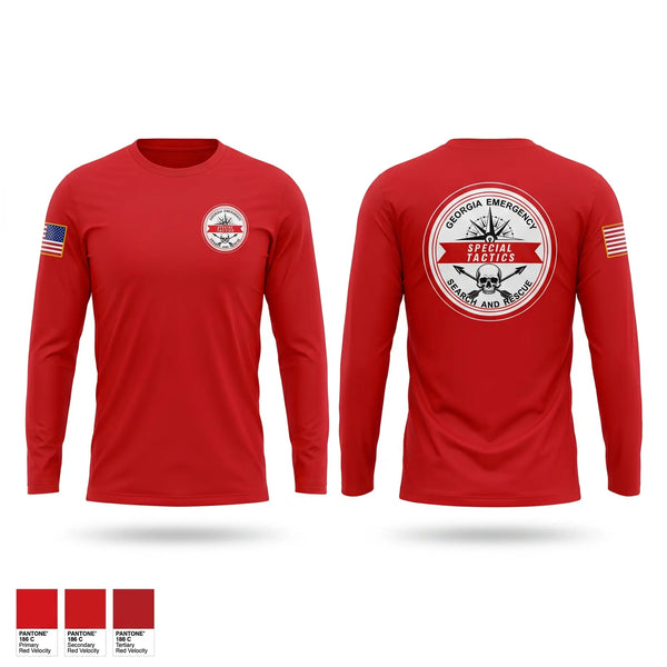 Long Sleeve Performance Shirt, Georgia emergency search and rescue, EMS/EMT, Teamtime, Team time, sublimation, custom sports apparel, team uniforms, spirit wear, spiritwear, sports uniforms, custom shirts, team store, custom team store, fundraiser sports, apparel fundraiser