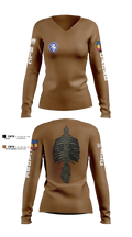 1st BN 515th RTI 17257625 Women's Long Sleeve V-neck Shirt - 12