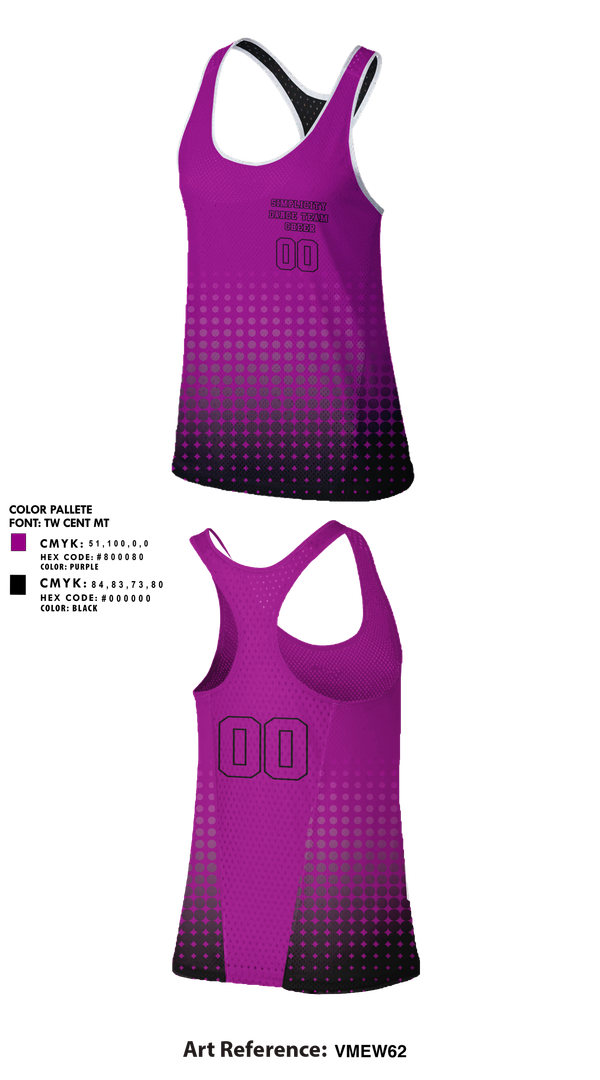 Tank Top, Simplicity Dance Team, Cheer, Teamtime, Team time, sublimation, custom sports apparel, team uniforms, spirit wear, spiritwear, sports uniforms, custom shirts, team store, custom team store, fundraiser sports, apparel fundraiser