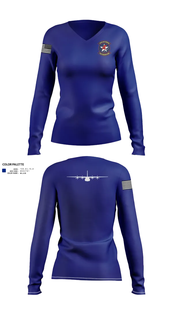 Womens Long Sleeve Vneck Shirt, Trojans, , Teamtime, Team time, sublimation, custom sports apparel, team uniforms, spirit wear, spiritwear, sports uniforms, custom shirts, team store, custom team store, fundraiser sports, apparel fundraiser