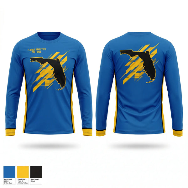 Long Sleeve Performance Shirt, Florida Athletics Softball, Softball, Teamtime, Team time, sublimation, custom sports apparel, team uniforms, spirit wear, spiritwear, sports uniforms, custom shirts, team store, custom team store, fundraiser sports, apparel fundraiser