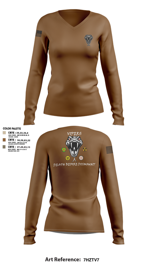 Womens Long Sleeve Vneck Shirt, Vipers, , Teamtime, Team time, sublimation, custom sports apparel, team uniforms, spirit wear, spiritwear, sports uniforms, custom shirts, team store, custom team store, fundraiser sports, apparel fundraiser