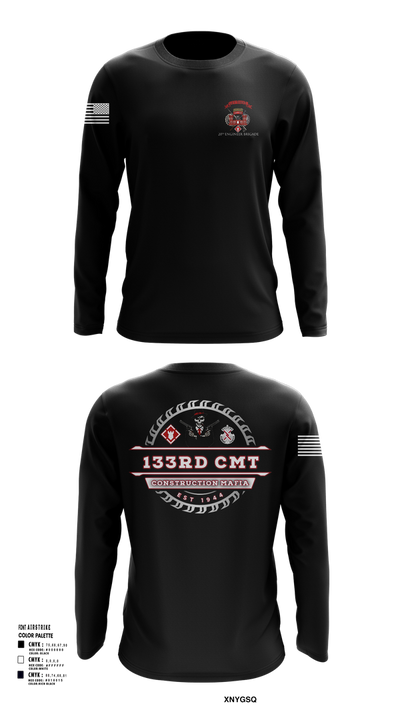 133rd Construction Management Team 6811495 Long Sleeve Performance Shirt 102