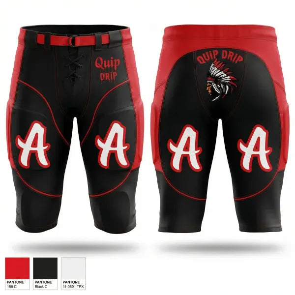 Integrated Football Pants, Aliquippa Quips, , Teamtime, Team time, sublimation, custom sports apparel, team uniforms, spirit wear, spiritwear, sports uniforms, custom shirts, team store, custom team store, fundraiser sports, apparel fundraiser