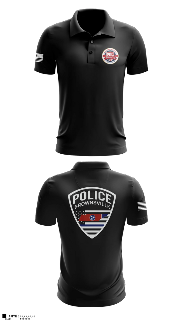 Short Sleeve Performance Polo, Brownsville Police Department, Police, Teamtime, Team time, sublimation, custom sports apparel, team uniforms, spirit wear, spiritwear, sports uniforms, custom shirts, team store, custom team store, fundraiser sports, apparel fundraiser