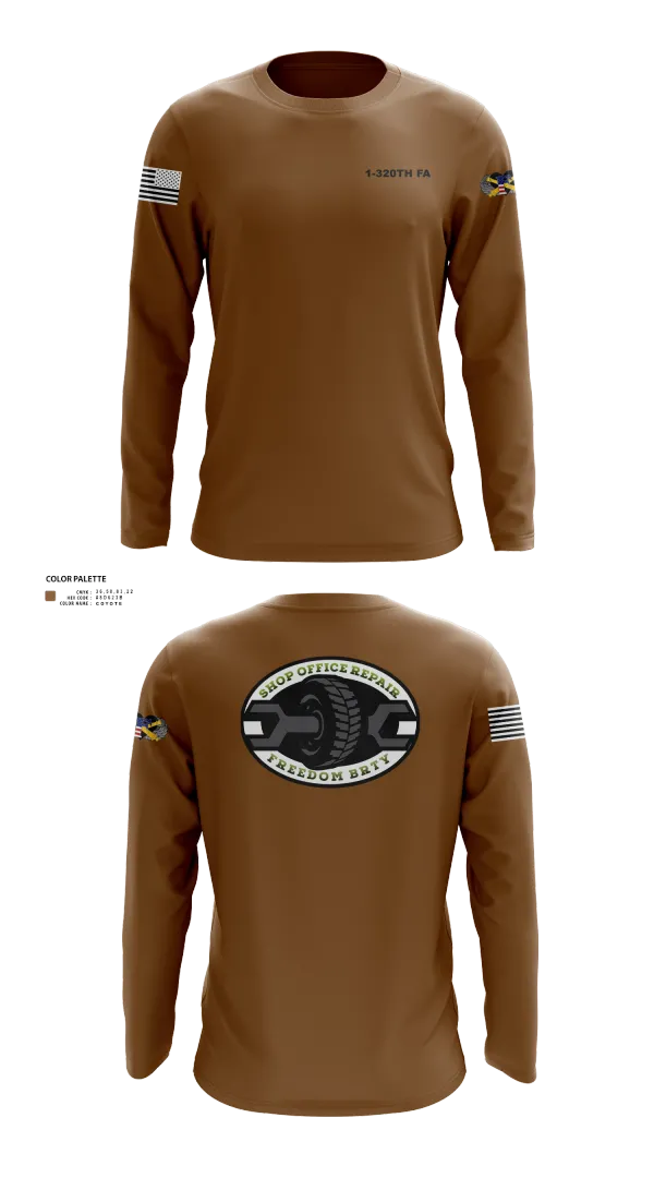 Long Sleeve Performance Shirt, 1-320TH FA, Army, Teamtime, Team time, sublimation, custom sports apparel, team uniforms, spirit wear, spiritwear, sports uniforms, custom shirts, team store, custom team store, fundraiser sports, apparel fundraiser