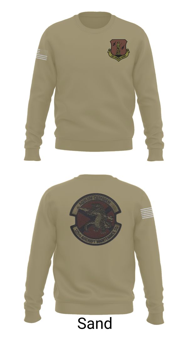 Crew Neck Sweatshirt, 125th Tactical Aircraft Maintenance SQ, , Teamtime, Team time, sublimation, custom sports apparel, team uniforms, spirit wear, spiritwear, sports uniforms, custom shirts, team store, custom team store, fundraiser sports, apparel fundraiser