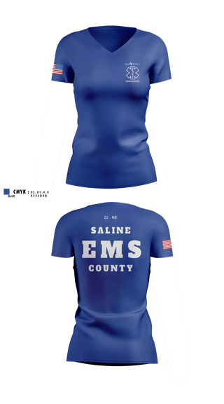 Womens Short Sleeve Vneck Shirt, Crete Area Medical Center EMS, EMS/EMT, Teamtime, Team time, sublimation, custom sports apparel, team uniforms, spirit wear, spiritwear, sports uniforms, custom shirts, team store, custom team store, fundraiser sports, apparel fundraiser