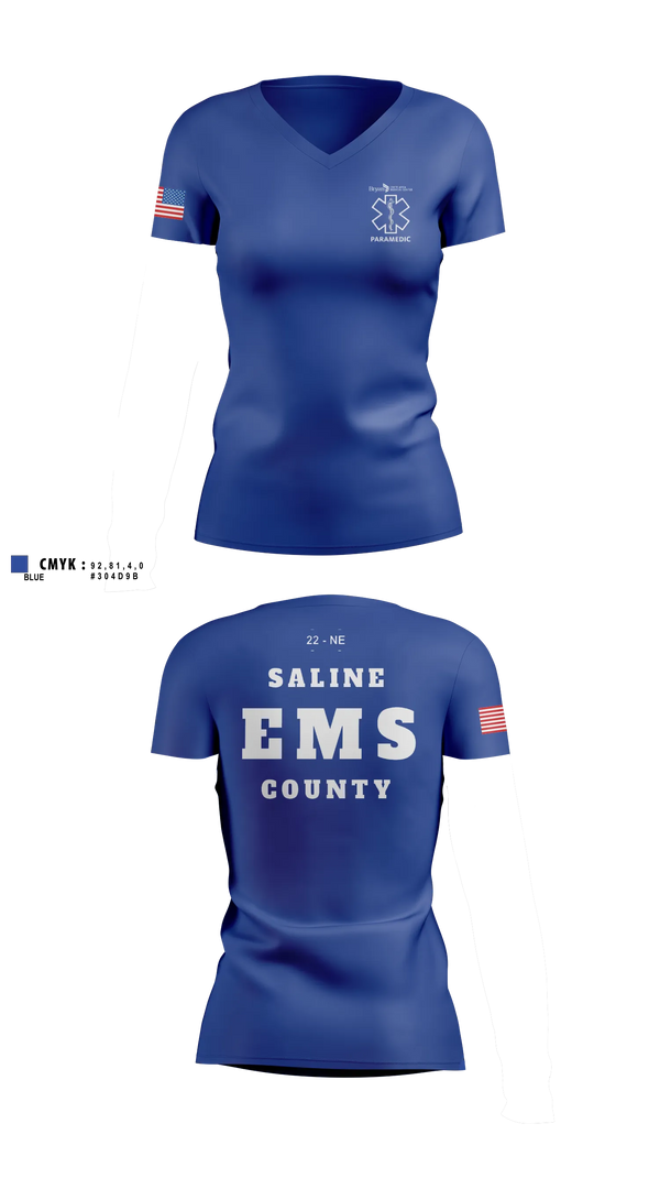 Womens Short Sleeve Vneck Shirt, Crete Area Medical Center EMS, EMS/EMT, Teamtime, Team time, sublimation, custom sports apparel, team uniforms, spirit wear, spiritwear, sports uniforms, custom shirts, team store, custom team store, fundraiser sports, apparel fundraiser