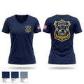 Amesbury Patrol & Superior Officer's Union Women's Short Sleeve V-neck Shirt - 1