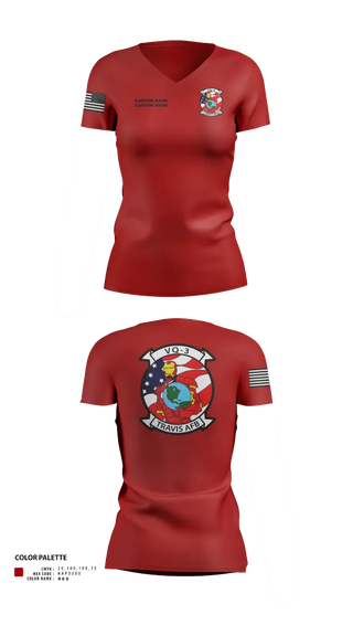 Womens Short Sleeve Vneck Shirt, VQ3 Det Travis, , Teamtime, Team time, sublimation, custom sports apparel, team uniforms, spirit wear, spiritwear, sports uniforms, custom shirts, team store, custom team store, fundraiser sports, apparel fundraiser