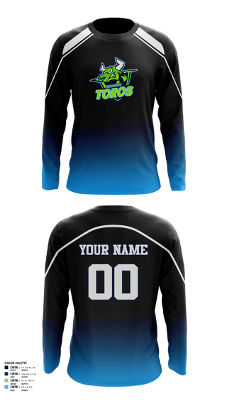 Long Sleeve Performance Shirt, Northeast Toros Football, Football, Teamtime, Team time, sublimation, custom sports apparel, team uniforms, spirit wear, spiritwear, sports uniforms, custom shirts, team store, custom team store, fundraiser sports, apparel fundraiser