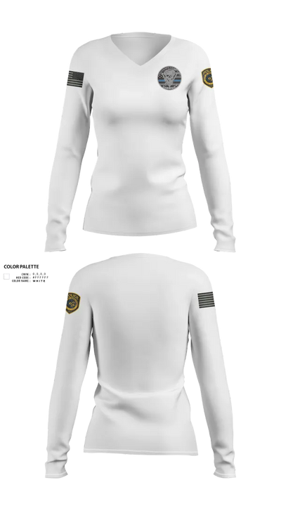 Robstown Police Department Narcotics Division Women's Long Sleeve V-neck Shirt - 62