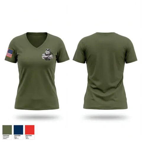 Womens Short Sleeve Vneck Shirt, Marine Cadets Iowa, Marines, Teamtime, Team time, sublimation, custom sports apparel, team uniforms, spirit wear, spiritwear, sports uniforms, custom shirts, team store, custom team store, fundraiser sports, apparel fundraiser
