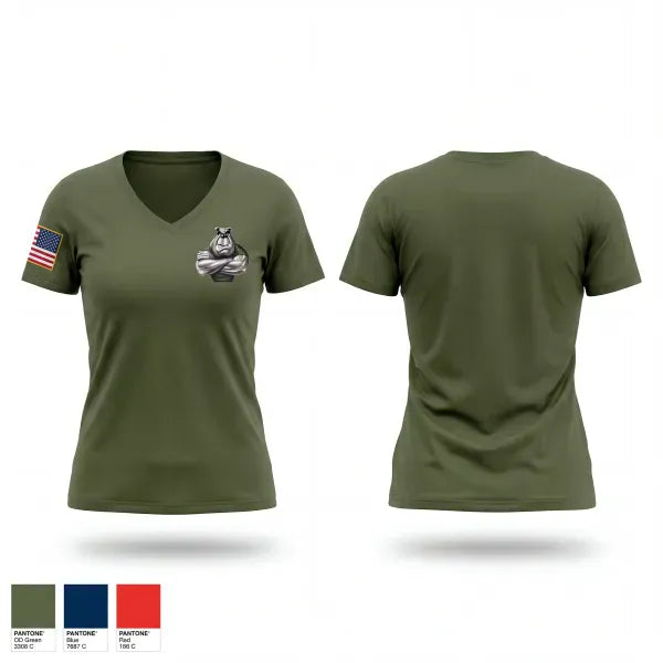 Womens Short Sleeve Vneck Shirt, Marine Cadets Iowa, Marines, Teamtime, Team time, sublimation, custom sports apparel, team uniforms, spirit wear, spiritwear, sports uniforms, custom shirts, team store, custom team store, fundraiser sports, apparel fundraiser