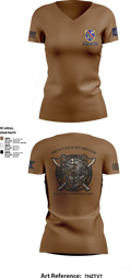 Co A, 1st-160th INF, 79th IBCT 97835057 Women's Short Sleeve V-neck Shirt - 2