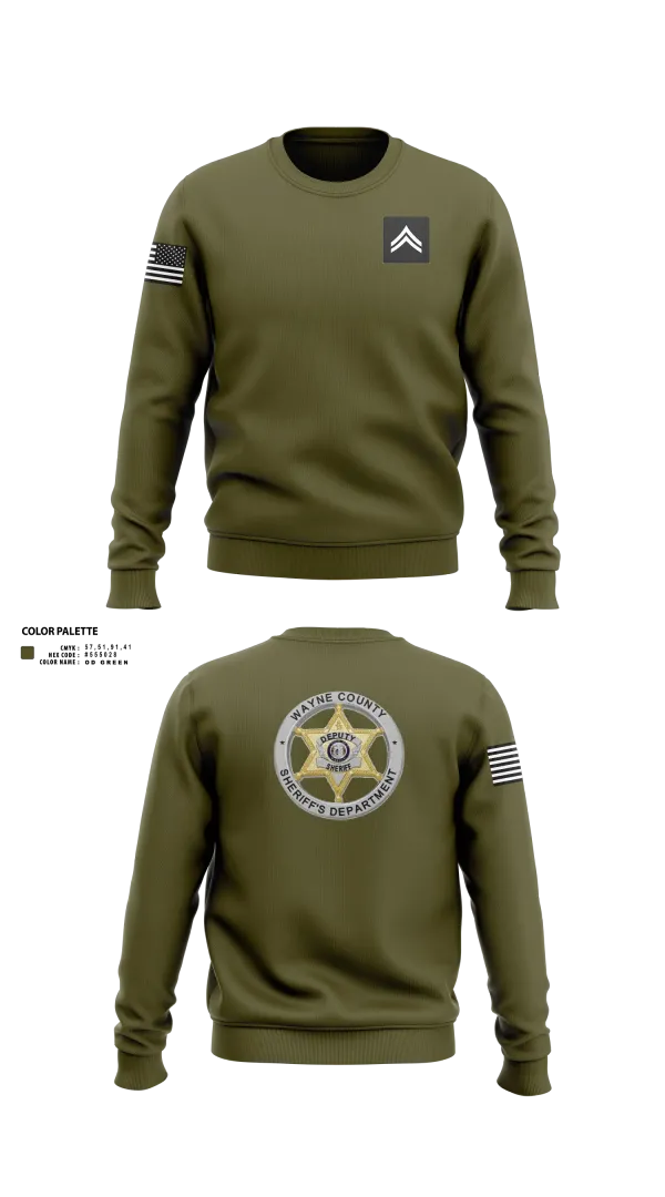 Crew Neck Sweatshirt, Wayne County Sheriff’s Department, Police, Teamtime, Team time, sublimation, custom sports apparel, team uniforms, spirit wear, spiritwear, sports uniforms, custom shirts, team store, custom team store, fundraiser sports, apparel fundraiser