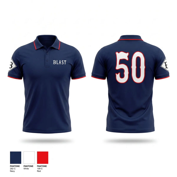 Short Sleeve Performance Polo, Blast Baseball, Baseball, Teamtime, Team time, sublimation, custom sports apparel, team uniforms, spirit wear, spiritwear, sports uniforms, custom shirts, team store, custom team store, fundraiser sports, apparel fundraiser