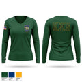 New London Hospital Ambulance Service Women's Long Sleeve V-neck Shirt - 1