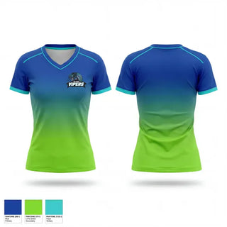 Womens Short Sleeve Vneck Shirt, Whidbey Island Vipers, Softball, Teamtime, Team time, sublimation, custom sports apparel, team uniforms, spirit wear, spiritwear, sports uniforms, custom shirts, team store, custom team store, fundraiser sports, apparel fundraiser