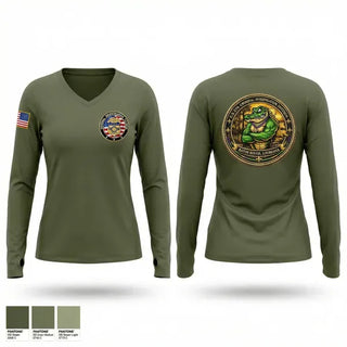 Womens Long Sleeve Vneck Shirt, EPA-CID Baton Rouge, Police, Teamtime, Team time, sublimation, custom sports apparel, team uniforms, spirit wear, spiritwear, sports uniforms, custom shirts, team store, custom team store, fundraiser sports, apparel fundraiser