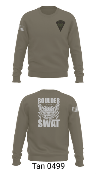 Crew Neck Sweatshirt, Boulder county Sheriff’s Office, Police, Teamtime, Team time, sublimation, custom sports apparel, team uniforms, spirit wear, spiritwear, sports uniforms, custom shirts, team store, custom team store, fundraiser sports, apparel fundraiser
