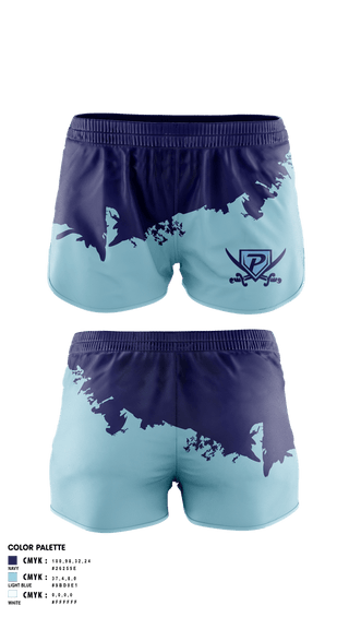Womens Shorts, Pirate Fastpitch Softball, Softball, Teamtime, Team time, sublimation, custom sports apparel, team uniforms, spirit wear, spiritwear, sports uniforms, custom shirts, team store, custom team store, fundraiser sports, apparel fundraiser