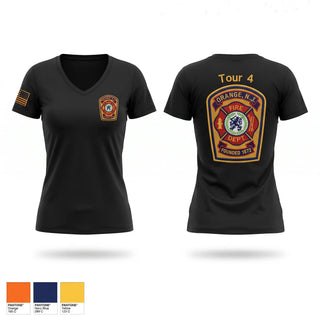 Womens Short Sleeve Vneck Shirt, Tour 4, Fire Department, Teamtime, Team time, sublimation, custom sports apparel, team uniforms, spirit wear, spiritwear, sports uniforms, custom shirts, team store, custom team store, fundraiser sports, apparel fundraiser