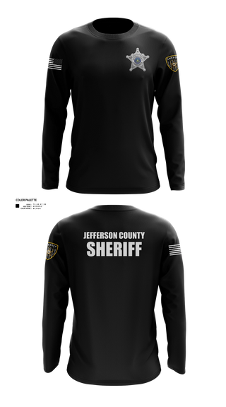 Long Sleeve Performance Shirt, Jefferson County Sheriff's Office, Police, Teamtime, Team time, sublimation, custom sports apparel, team uniforms, spirit wear, spiritwear, sports uniforms, custom shirts, team store, custom team store, fundraiser sports, apparel fundraiser