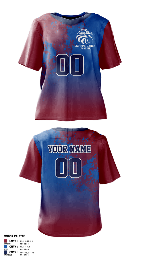 Mens Lacrosse Jersey, Scripps Ranch Lacrosse, Men's Lacrosse, Teamtime, Team time, sublimation, custom sports apparel, team uniforms, spirit wear, spiritwear, sports uniforms, custom shirts, team store, custom team store, fundraiser sports, apparel fundraiser