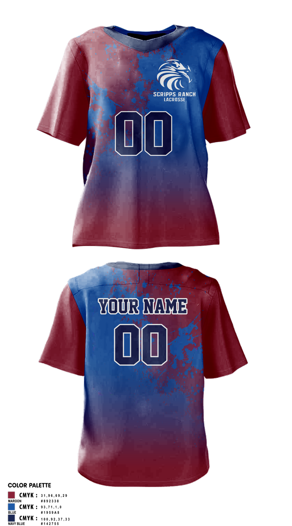 Mens Lacrosse Jersey, Scripps Ranch Lacrosse, Men's Lacrosse, Teamtime, Team time, sublimation, custom sports apparel, team uniforms, spirit wear, spiritwear, sports uniforms, custom shirts, team store, custom team store, fundraiser sports, apparel fundraiser