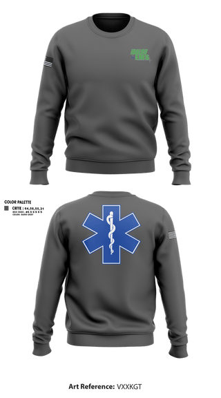Crew Neck Sweatshirt, IDALOU EMS, EMS/EMT, Teamtime, Team time, sublimation, custom sports apparel, team uniforms, spirit wear, spiritwear, sports uniforms, custom shirts, team store, custom team store, fundraiser sports, apparel fundraiser