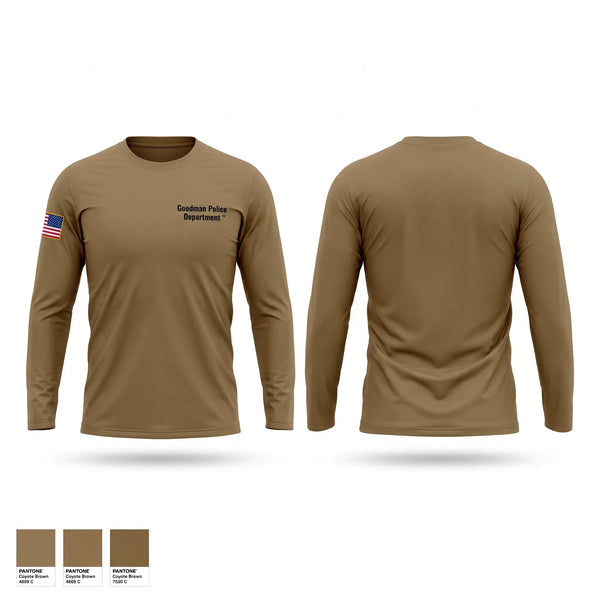 Long Sleeve Performance Shirt, Goodman Police Department, Police, Teamtime, Team time, sublimation, custom sports apparel, team uniforms, spirit wear, spiritwear, sports uniforms, custom shirts, team store, custom team store, fundraiser sports, apparel fundraiser